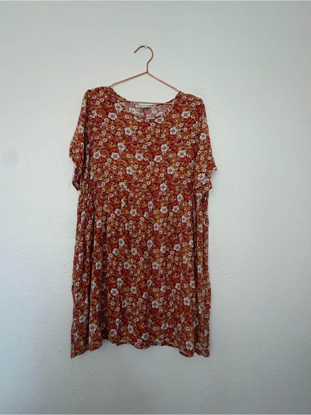 Cotton On Rust Floral Midi Dress
